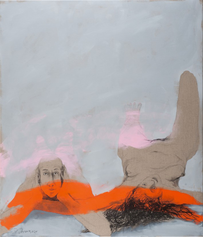 Bahram Hajou - Human Beings : Sans titre (2021), 140x120 cm. (c) Galerie GNG